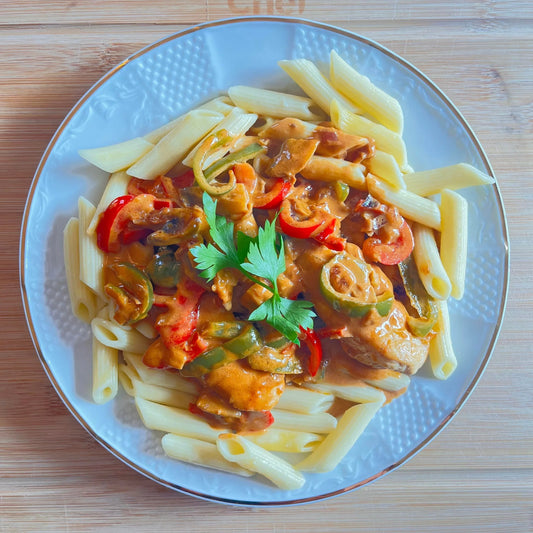 Poulet à la Méditerranéenne | Penne sauce rosée